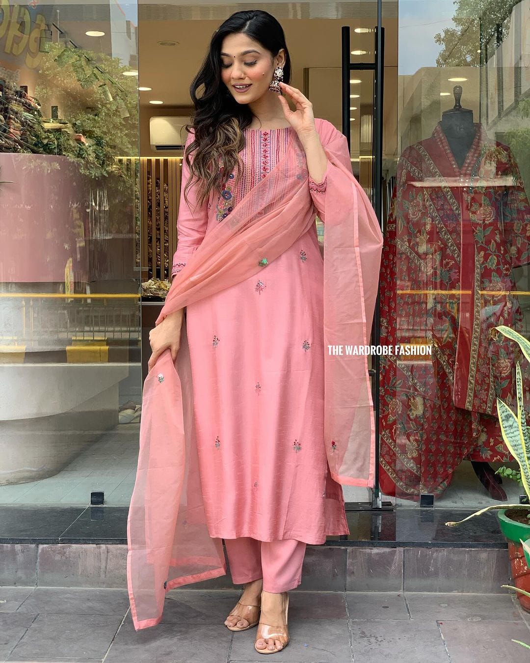MT Chanderi Silk Embroidery Kurti With Bottom Dupatta Wholesalers In Delhi
